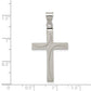 Sterling Silver Textured, Brushed And Polished Latin Cross Pendant