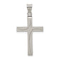 Sterling Silver Textured, Brushed And Polished Latin Cross Pendant