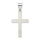 Sterling Silver Textured, Brushed And Polished Latin Cross Pendant