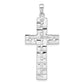 Sterling Silver Polished Woven Cross Pendant