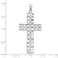 Sterling Silver Polished Woven Cross Pendant