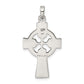 Sterling Silver Polished And Antiqued Celtic Cross Pendant