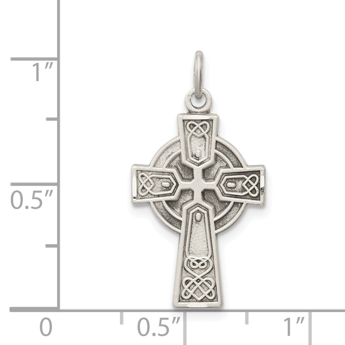 Sterling Silver Antiqued Small Celtic Cross Pendant