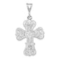 Sterling Silver Polished S Design Cross Pendant