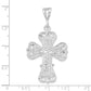 Sterling Silver Polished S Design Cross Pendant