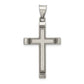 Sterling Silver Antiqued, Polished And Brushed Latin Cross Pendant