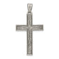 Sterling Silver Antiqued, Polished And Brushed Latin Cross Pendant