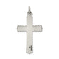 Sterling Silver Antiqued, Textured And Brushed Latin Cross Pendant