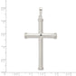 Sterling Silver Polished Hollow Cross Pendant