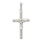 Sterling Silver Polished Hollow Crucifix Cross Pendant