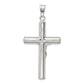 Sterling Silver Polished Hollow Crucifix Cross Pendant