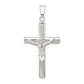 Sterling Silver Polished Hollow Crucifix Cross Pendant