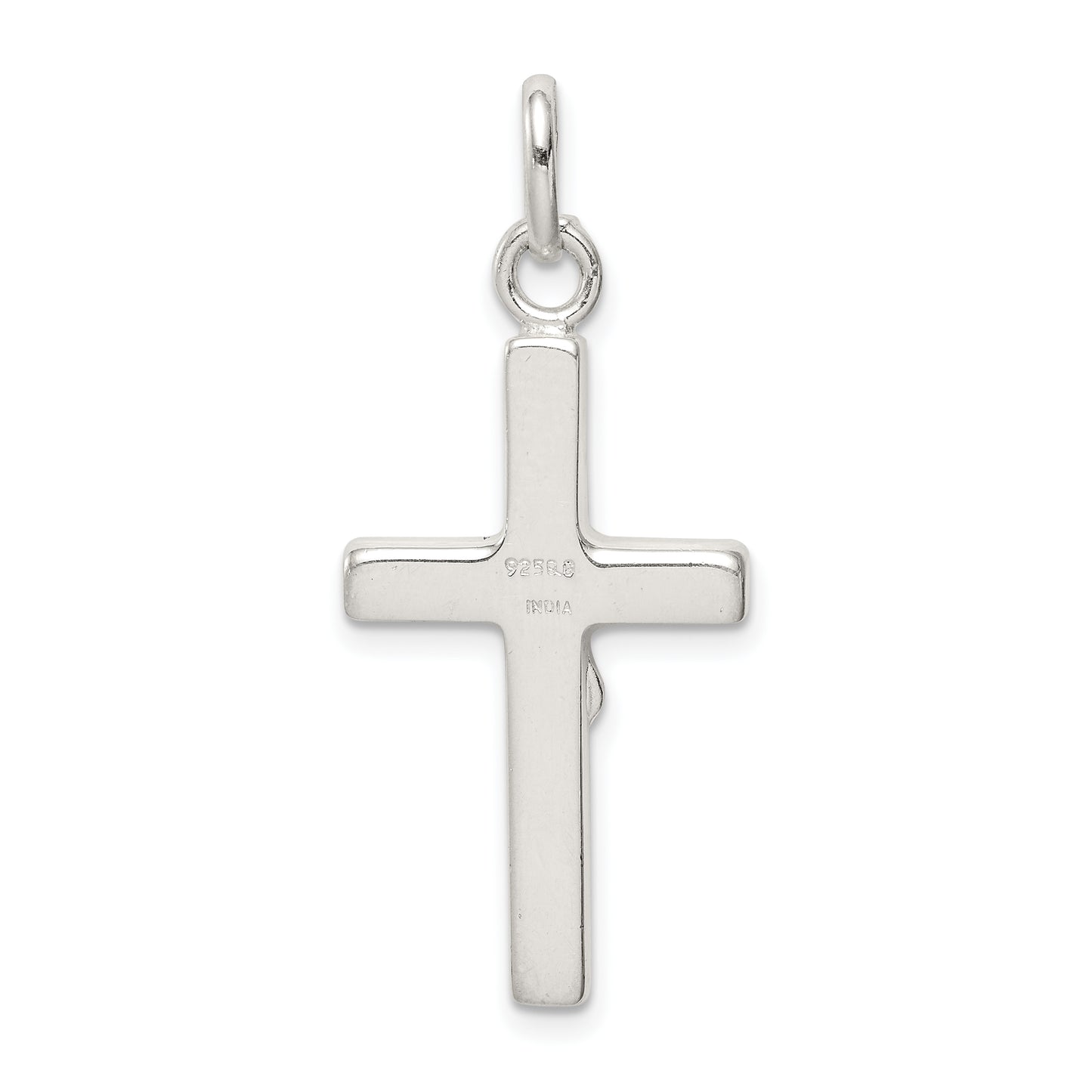 Sterling Silver Polished Crucifix Cross Pendant