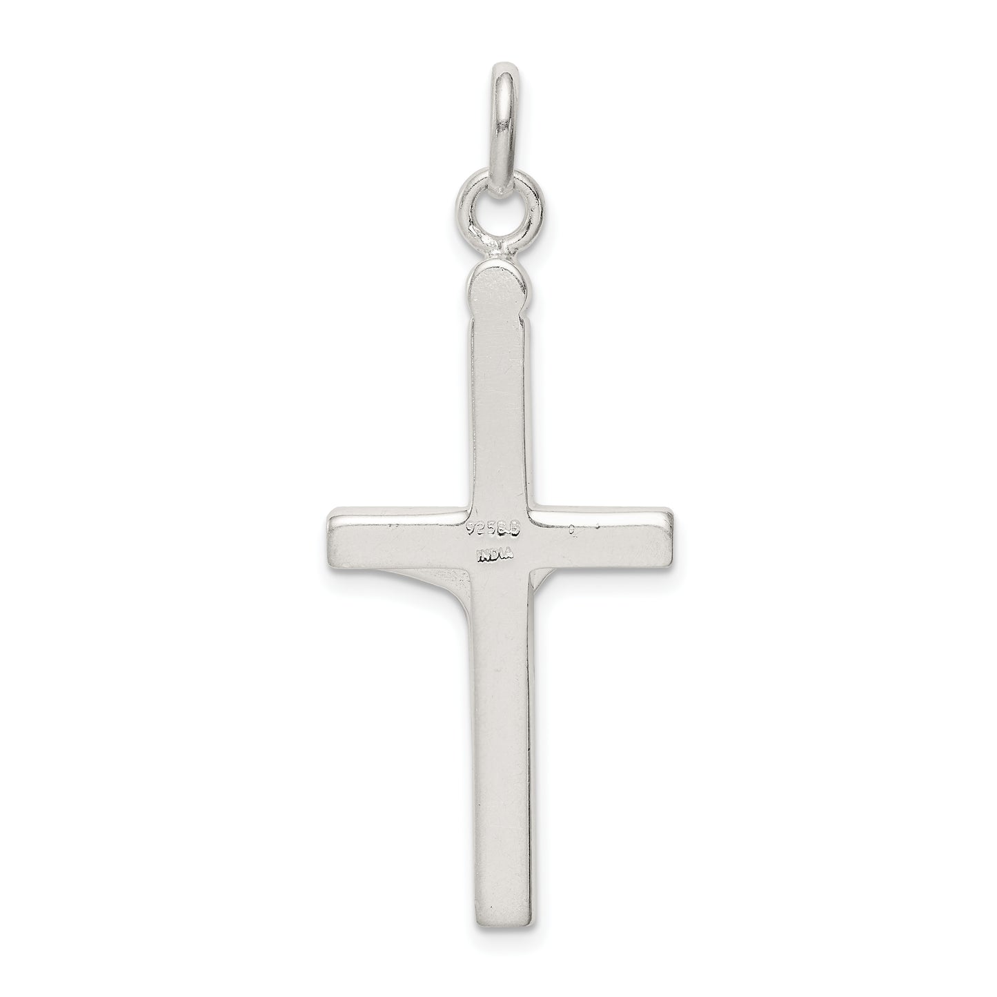 Sterling Silver Polished Crucifix Cross Pendant