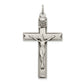 Sterling Silver Inri Crucifix Cross W/ Prayer Pendant