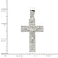 Sterling Silver Polished Box Cross Crucifix Pendant