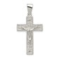 Sterling Silver Polished Box Cross Crucifix Pendant