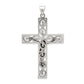 Sterling Silver Antiqued Beaded Filigree Crucifix Pendant