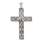 Sterling Silver Antiqued Beaded Filigree Crucifix Pendant