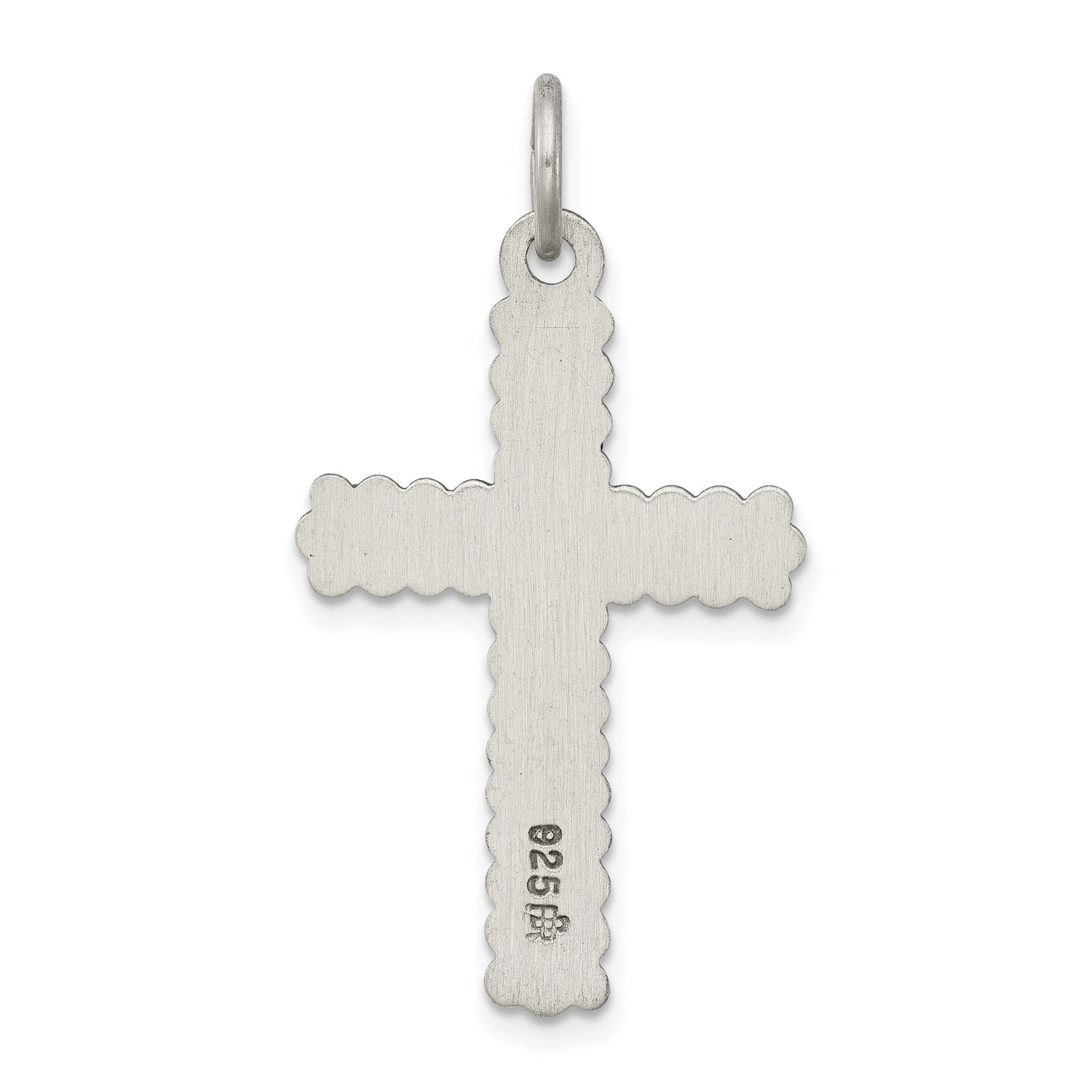 Sterling Silver Antiqued And Brushed Inri Crucifix Pendant