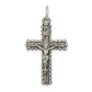 Sterling Silver Antiqued And Brushed Inri Crucifix Pendant