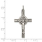 Sterling Silver Antiqued, Textured And Polished Inri Crucifix Pendant