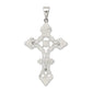 Sterling Silver Antiqued Large Inri Crucifix Pendant