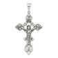 Sterling Silver Antiqued Large Inri Crucifix Pendant