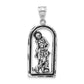 Sterling Silver Polished & Antiqued St. Lazarus Pendant