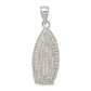 Sterling Silver Polished Religious Teardrop Pendant