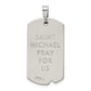 Sterling Silver Antiqued Dog Tag Saint Michael Pendant