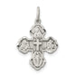 Sterling Silver Antiqued Mini 4-Way Medal Cross Pendant