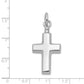 Sterling Silver Rhodium-Plated Polished Cross Ash Holder Pendant