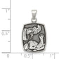 Sterling Silver Antiqued Baptism Pendant