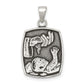 Sterling Silver Antiqued Baptism Pendant