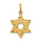 Sterling Silver Gold-Tone Engraved Small Jewish Star Pendant