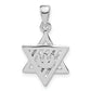 Sterling Silver Antiqued Star Of David Pendant