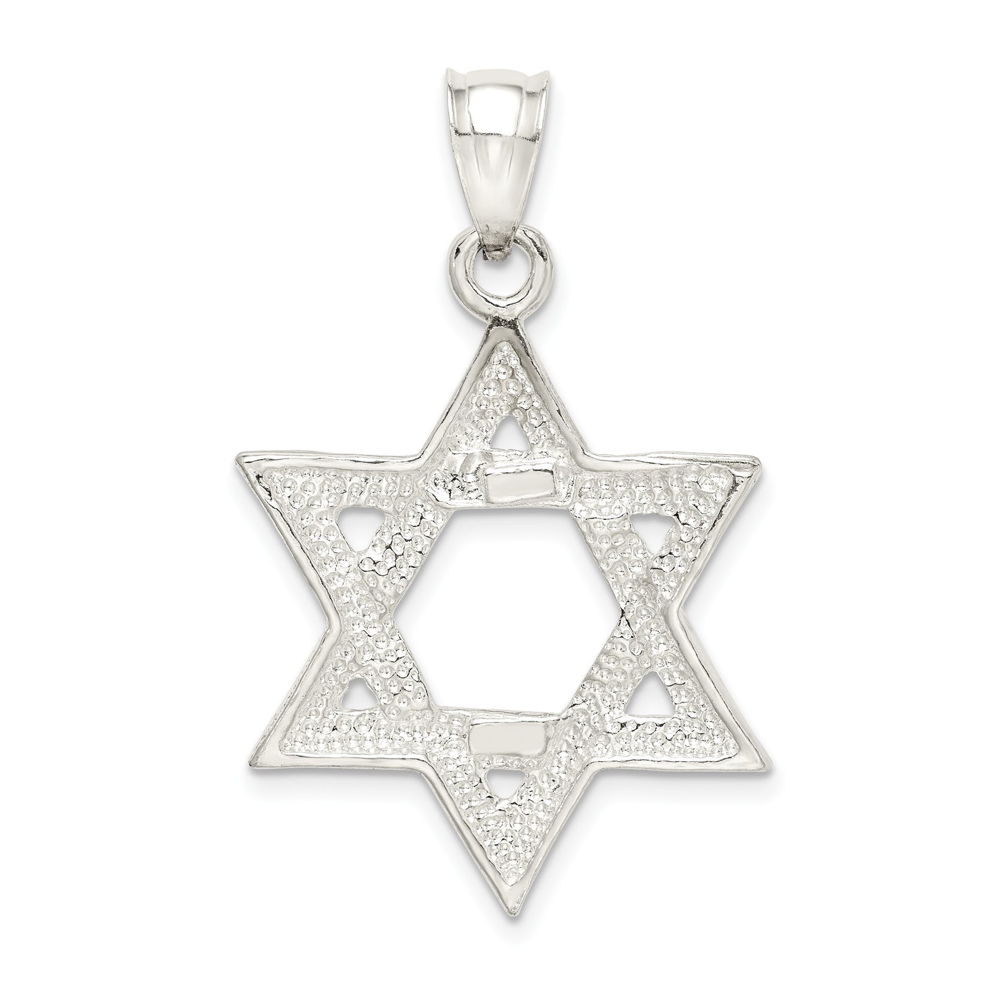 Sterling Silver Polished Star Of David Pendant