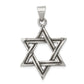 Sterling Silver Antiqued Star Of David Pendant