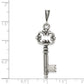 Sterling Silver Antiqued & Textured Key Pendant