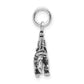 Sterling Silver 3-D Polished & Antiqued Carousel Horse Pendant