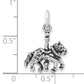 Sterling Silver 3-D Polished & Antiqued Carousel Horse Pendant