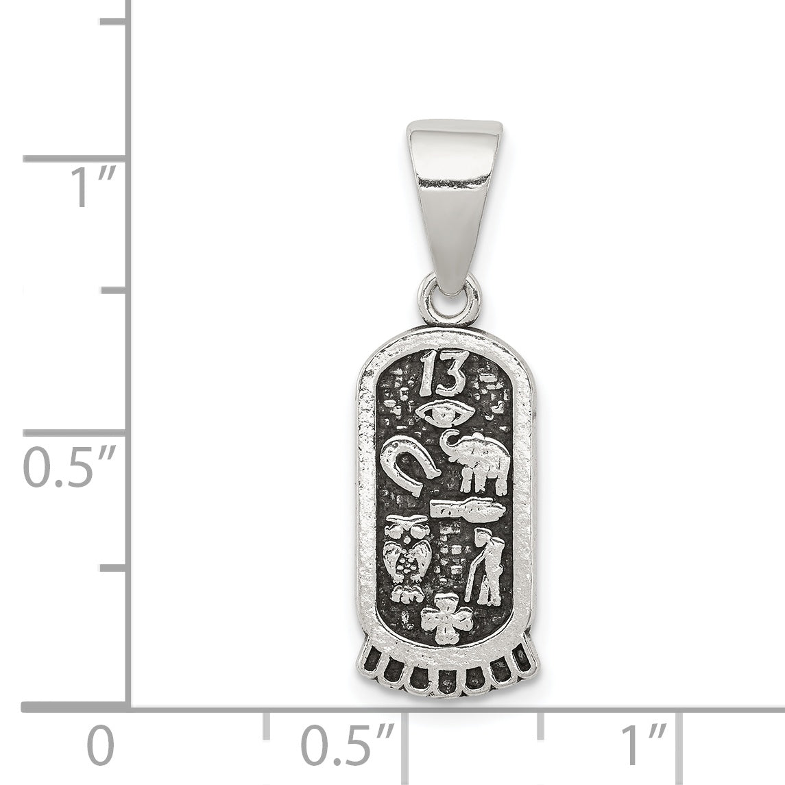 Sterling Silver Antiqued Mini Good Luck Icons Pendant