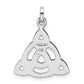 Sterling Silver Rhodium-Plated Polished Celtic Symbol Pendant