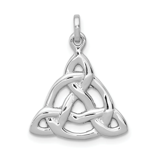 Sterling Silver Rhodium-Plated Polished Celtic Symbol Pendant