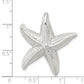 Sterling Silver Polished & Textured Starfish Chain Slide Pendant