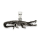 Sterling Silver Antiqued & Textured Crocodile Pendant