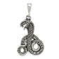 Sterling Silver Antiqued Snake Pendant