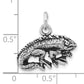 Sterling Silver Antiqued & Textured Iguana Pendant