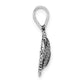 Sterling Silver Antiqued Tropical Fish Pendant